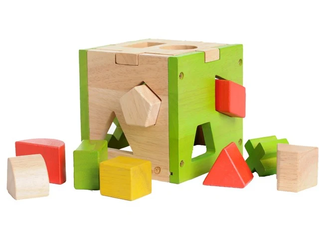 Holzformsortierer, Würfel ab 12 Monaten (13x13x13cm) fsc EVEREARTH