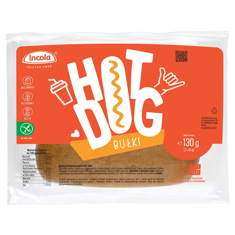 Glutenfreie Hot Dog Brötchen mit Koriander (2 Stück) 130 g - INCOLA