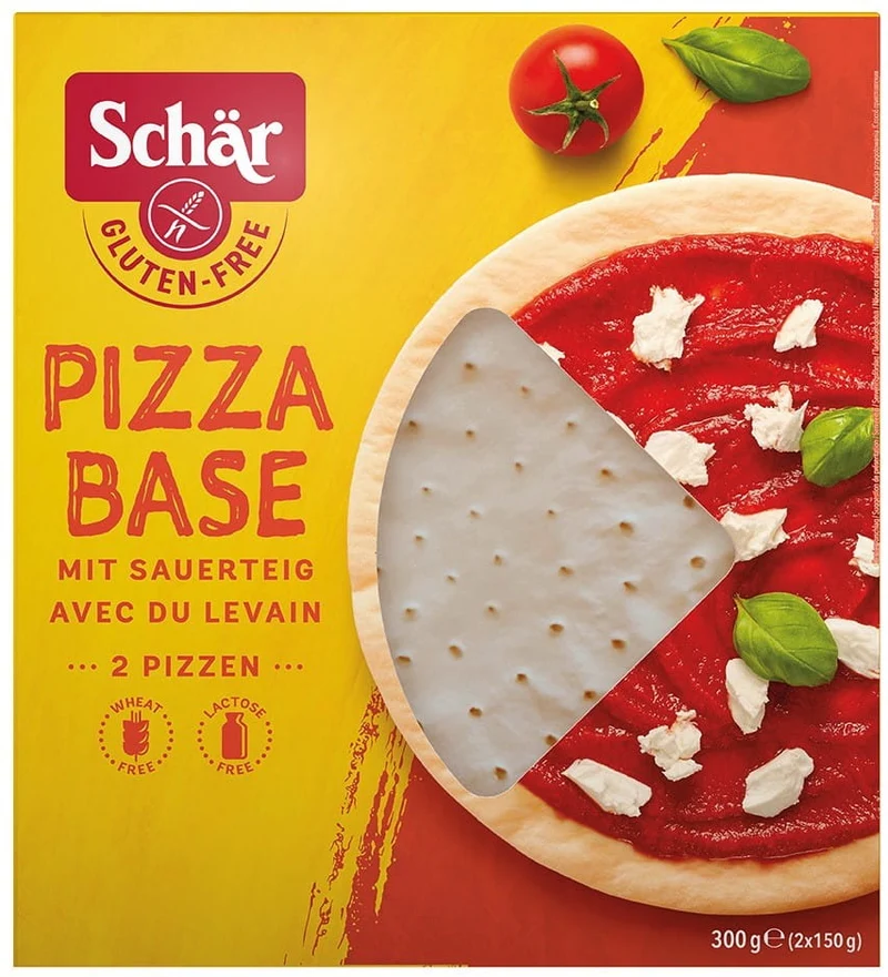 Glutenfreie Pizzaböden (2X150 g) 300 g Schar DATE: 02.2026