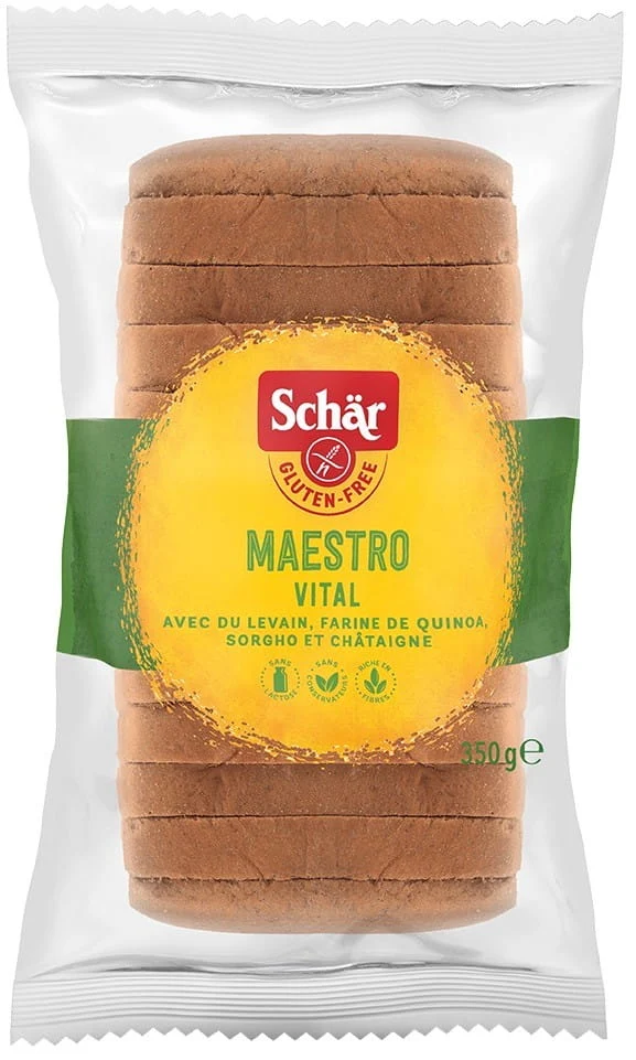Meisterbackers Vital glutenfreies Mehrkornbrot 350 g Schar DATE: 01.2026