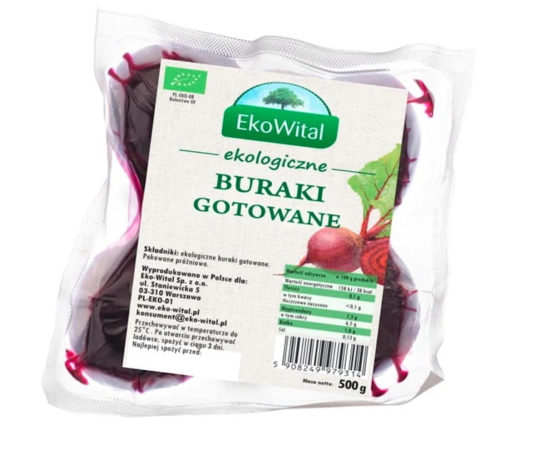 Gekochte Rote Bete BIO 500g EKOWITAL DATE: 03.2026