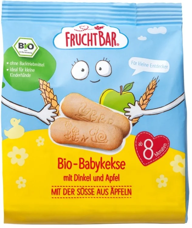 Apfel-Dinkel-Weizen-Kekse über 8 Monate BIO 100 g FRUCHTBAR