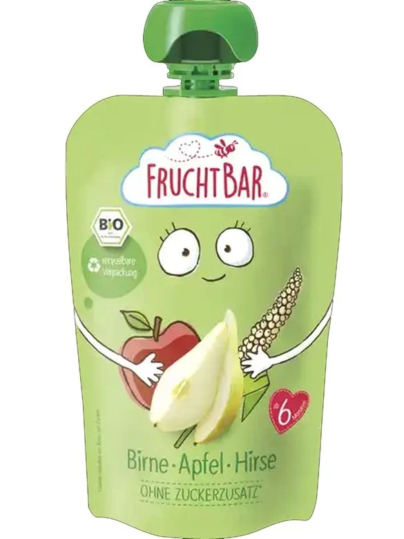 Mousse Birne, Apfel, Hirse BIO 100 g FRUCHTBAR
