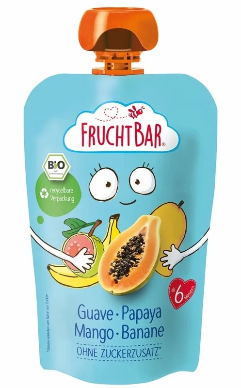 Mousse Guave, Papaya, Mango, Banane BIO 100 g FRUCHTBAR
