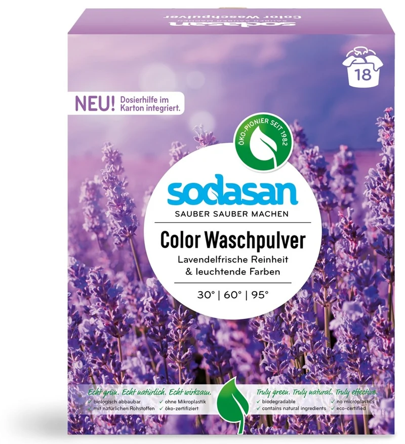 Waschpulver, Universalfarbe lavendel BIO 5 kg SODASAN