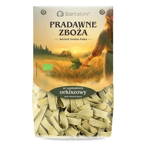 Dinkelnudeln mit Spinatbändern Pappardelle BIO 250g BARTOLINI
