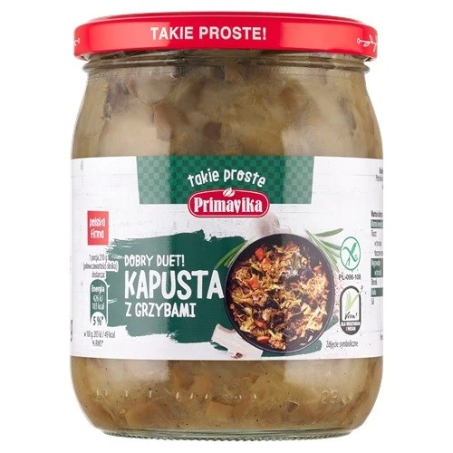 Kraut mit Pilzen 420 g PRIMAVIKA