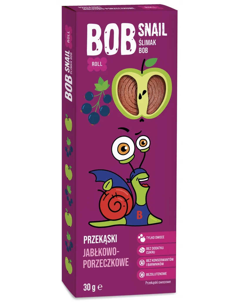 Apfel-Schwarze Johannisbeere Snack 30 g BOB SNAIL