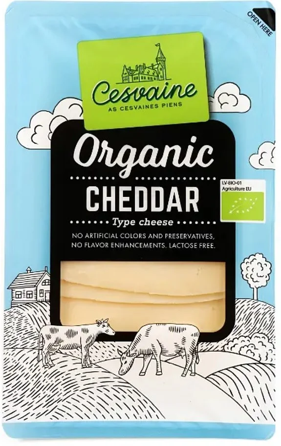 Cheddar-Käse BIO in Scheiben geschnitten 125 g CESVAINE
