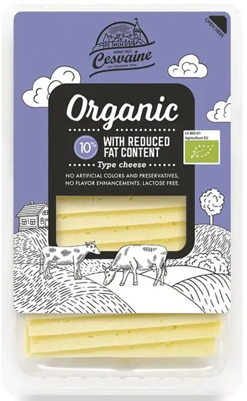 Fettreduzierter gelber Schnittkäse BIO 125 g CESVAINE