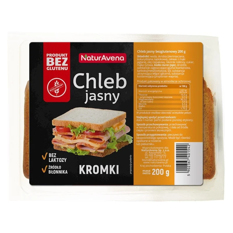 Pain NATUREL SANS GLUTEN 200 g - NATURAVENA
