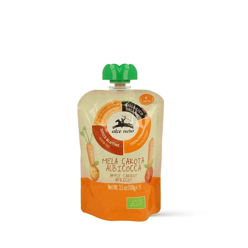 APFEL - FRUCHT - MORELA ZUCKERFREI AB 6 MONATEN BIO 100 g - ALCE NERO DATUM: 01.2026