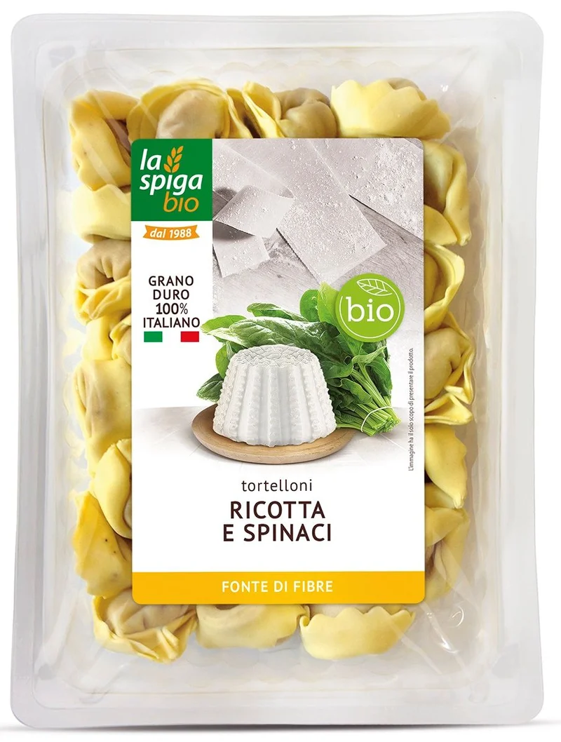 FRISCHE TORTELLONI MIT RICOTTA UND SPRINKA BIO 250 g - LA SPIGA