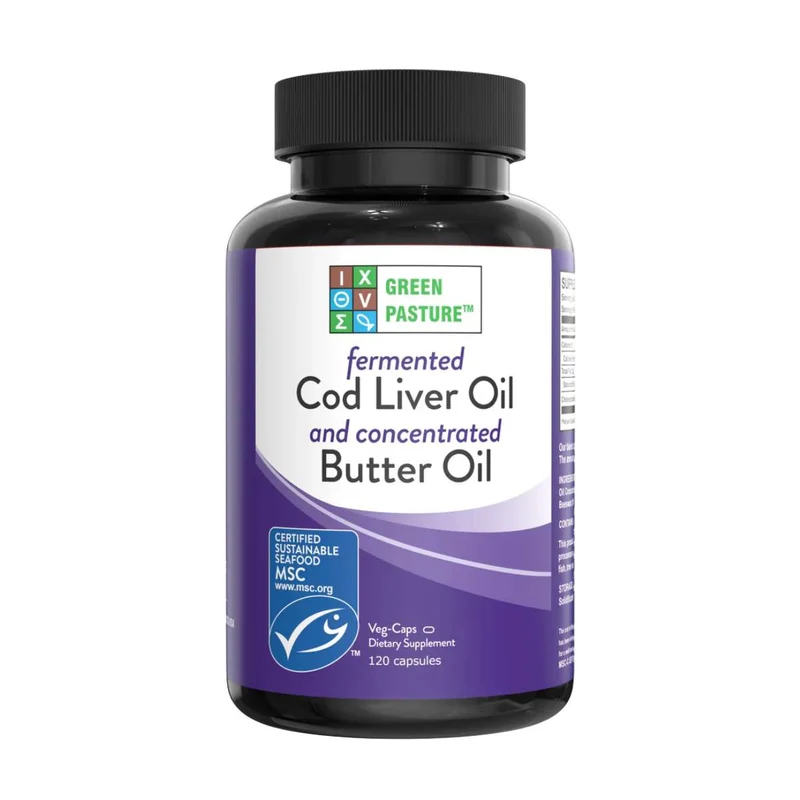 Fermented Cod Liver Oil & Concentrated Butter Oil (Levertraan/Boterolie) – 120 capsules