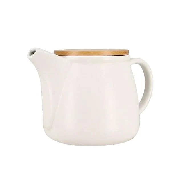 Mona 1l theepot van wit porselein