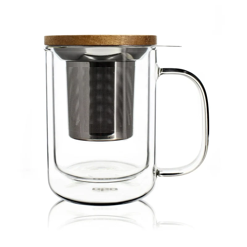 Dubbelwandig glas met filter 350 ML