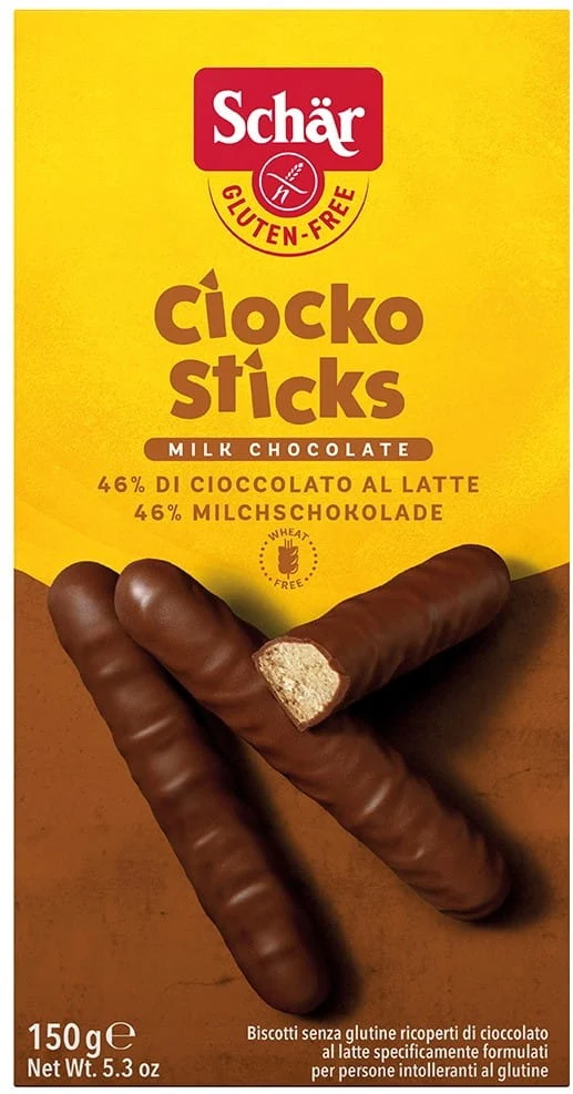 Cioko Sticks glutenfreie Schokokekse 150 g Schar DATE: 04.2026