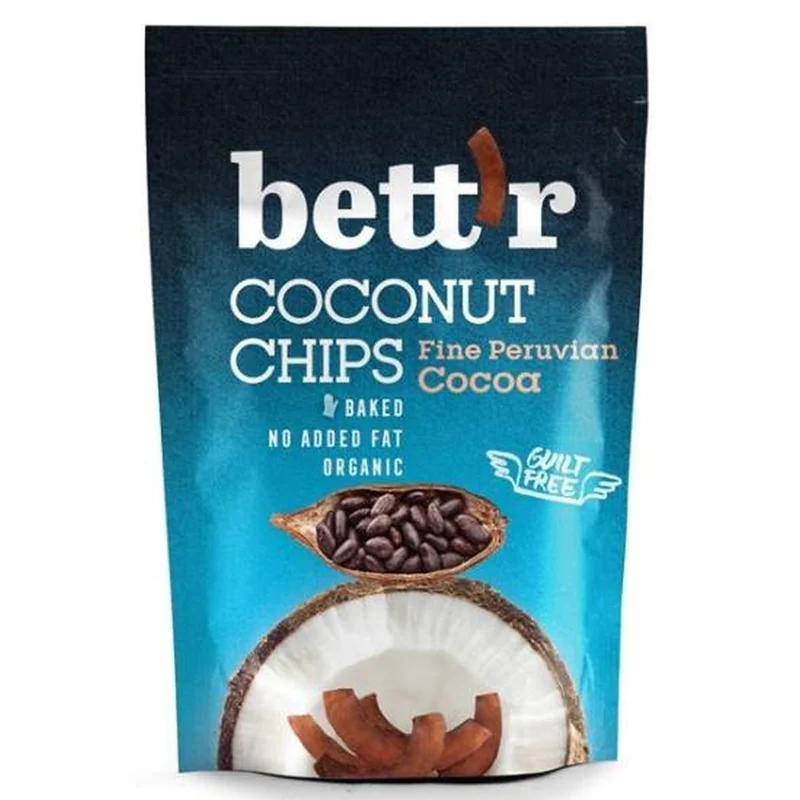 Glutenfreie Kokosnuss-Kakao-Chips BIO 70 g BETTR