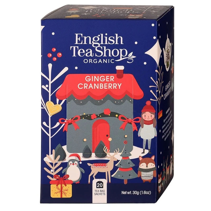 Schwarzer Weihnachtstee mit Ingwer und Cranberry BIO 30g BN ENGLISH TEA SHOP