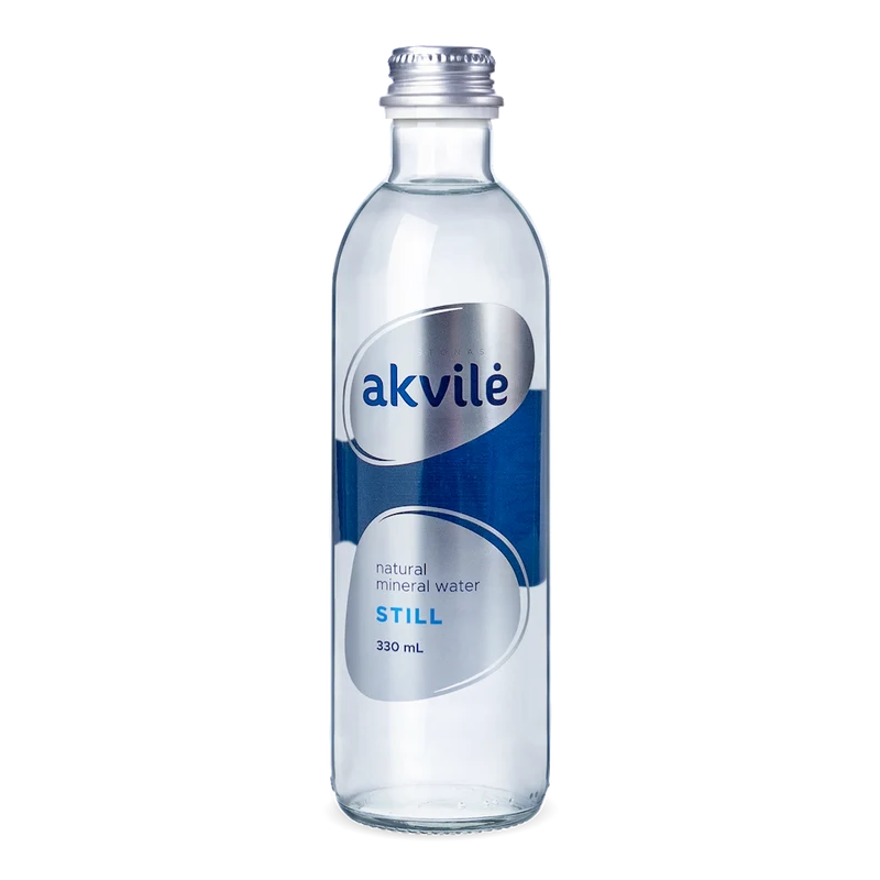 EAU MINÉRALE NATURELLE NON GASINÉE 330 ml (VERRE) - AKVILE