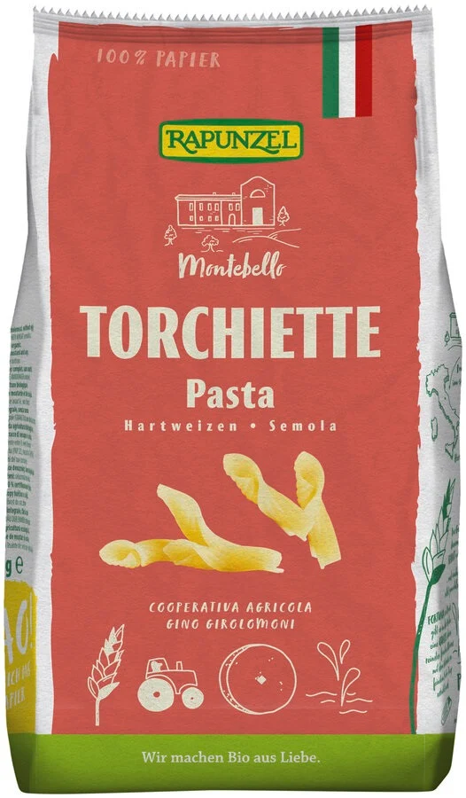TORCHIETTE MAKARON (SEMOLINES) BIO 500 g - RAPUNZEL