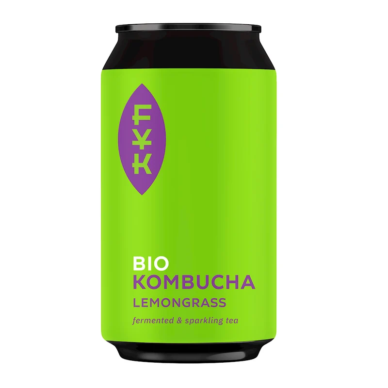 COMBUCHA Schwarzer Tee mit Zitronengras Glutenfrei BIO 330 ml - FOREVER YOUNG COMBUCHA