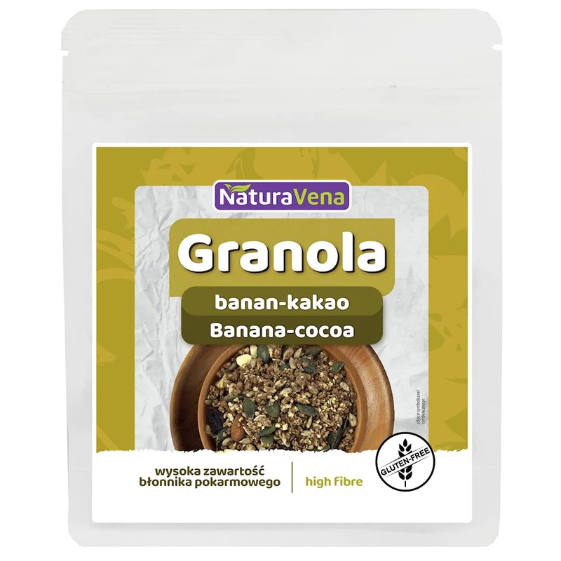 Glutenfreies Bananen-Kakao-Granola 200 g - NATURAVENA