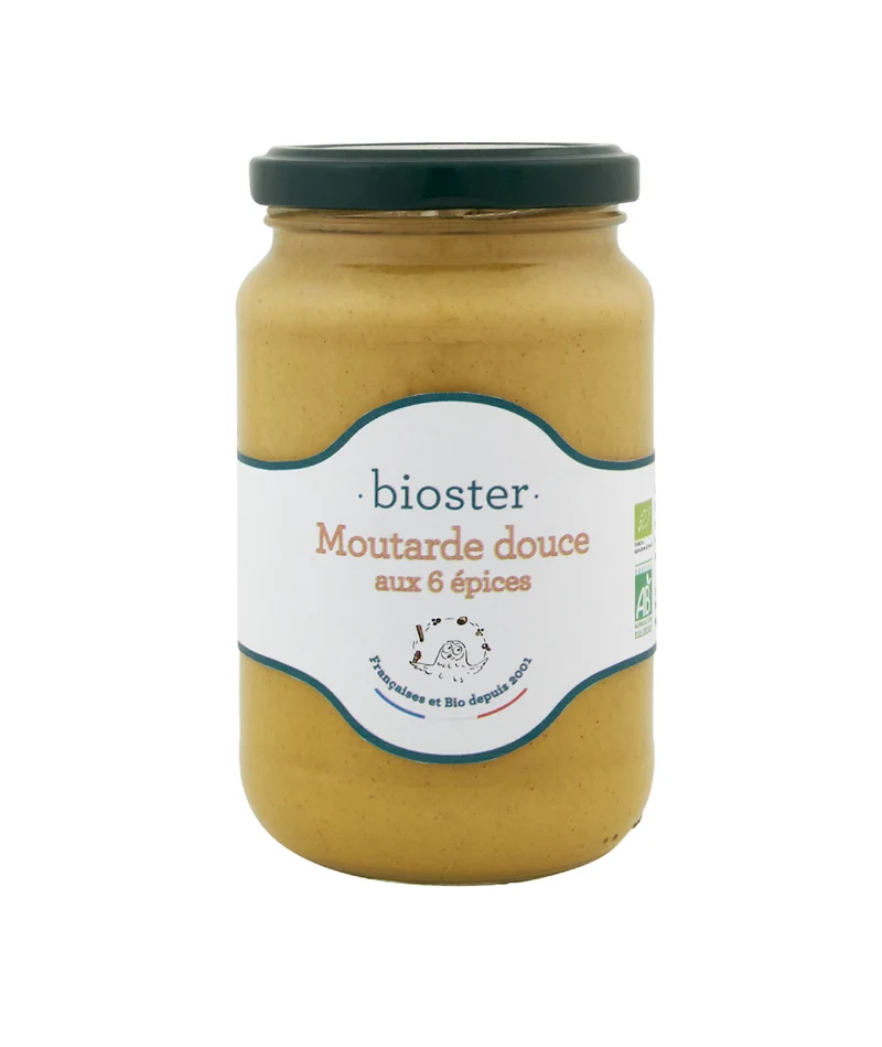 MOUTARDE AUX 6 ÉPICES BIO 350 g - BIOSTER