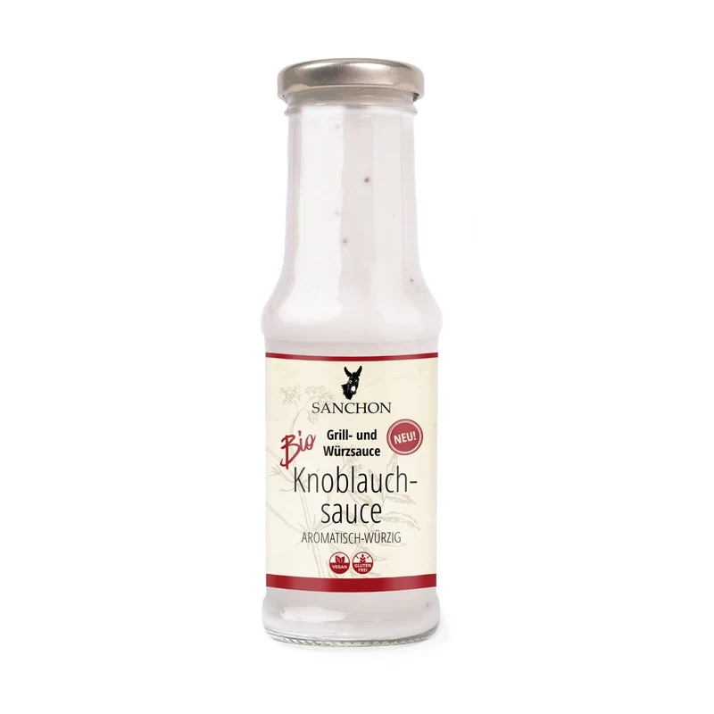 Sauce à l'ail sans gluten BIO 210 ml - SANCHON