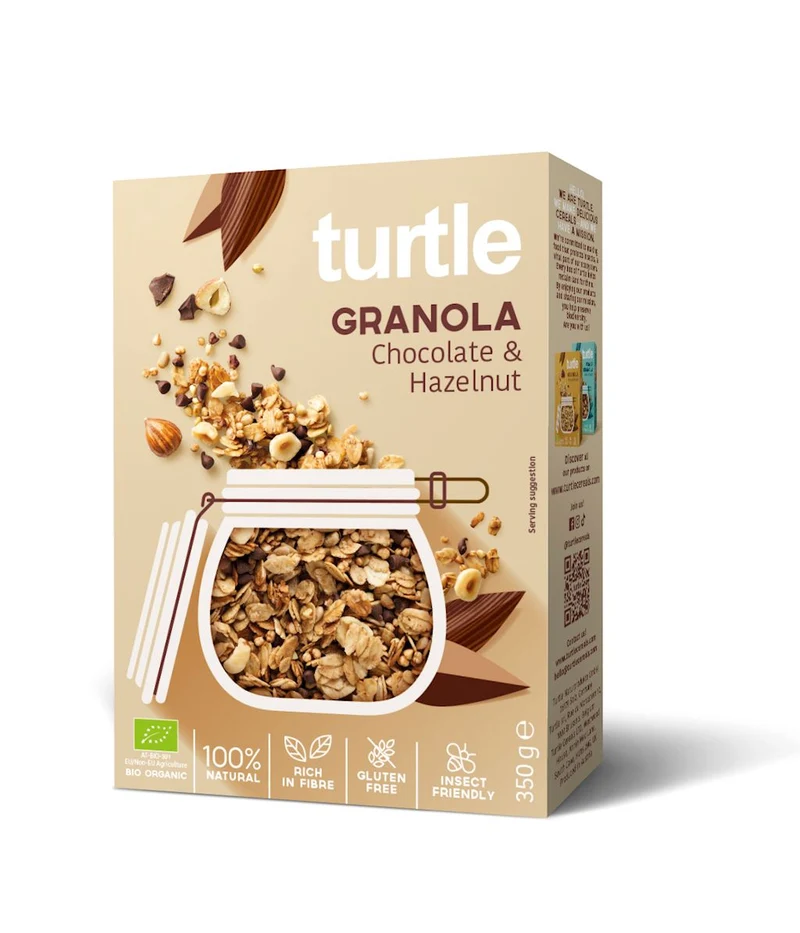 Glutenfreies Schokoladen-Walnuss-Granola BIO 350 g - TURTLE