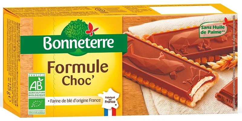 Schokoladenkekse mit Milchfüllung, Bio, 125 g - Bonneterra