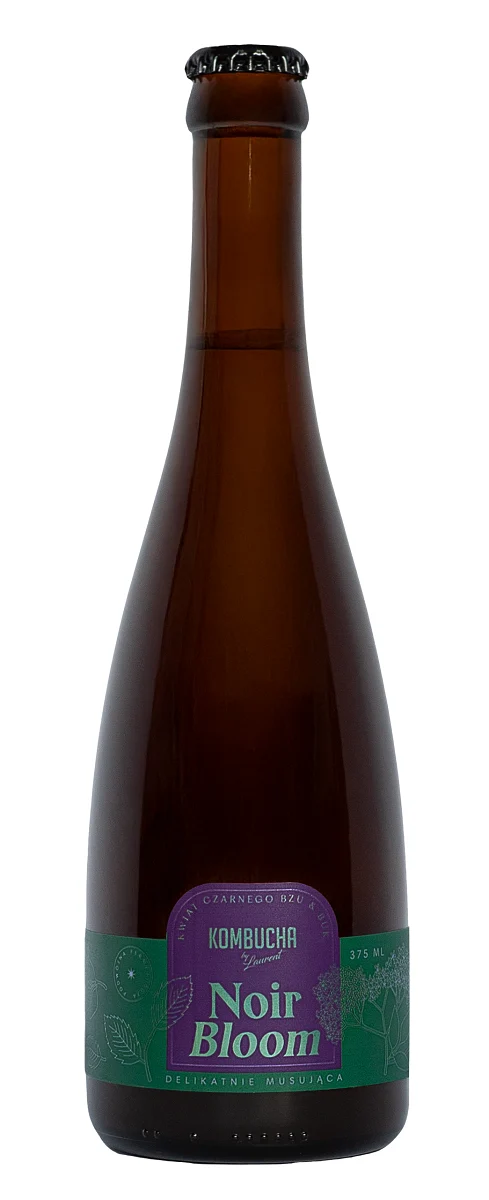 KOMBUCHA NOIR BLOOM ON BEECH MIT HOLUNDERBLÜTENGESCHMACK, BIO, 375 ml - KOMBUCHA VON LAURENT
