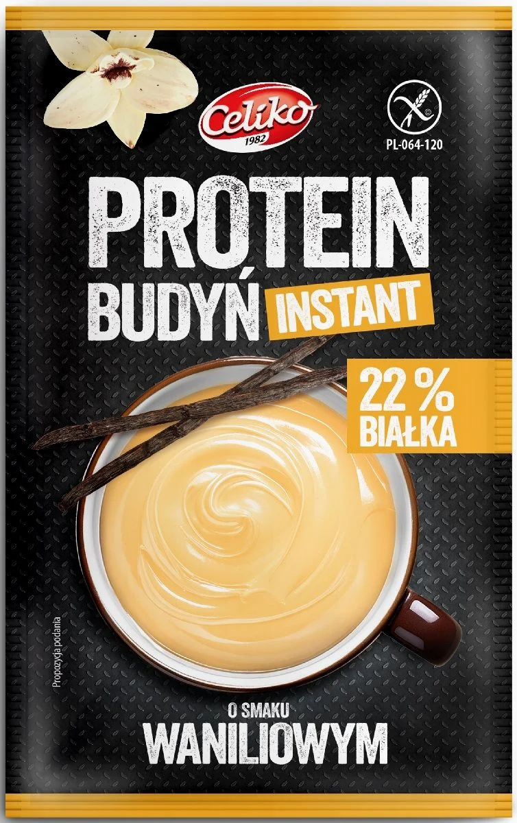 Glutenfreier Eiweißpudding mit Vanillegeschmack INSTANT 40 g - CELIKO