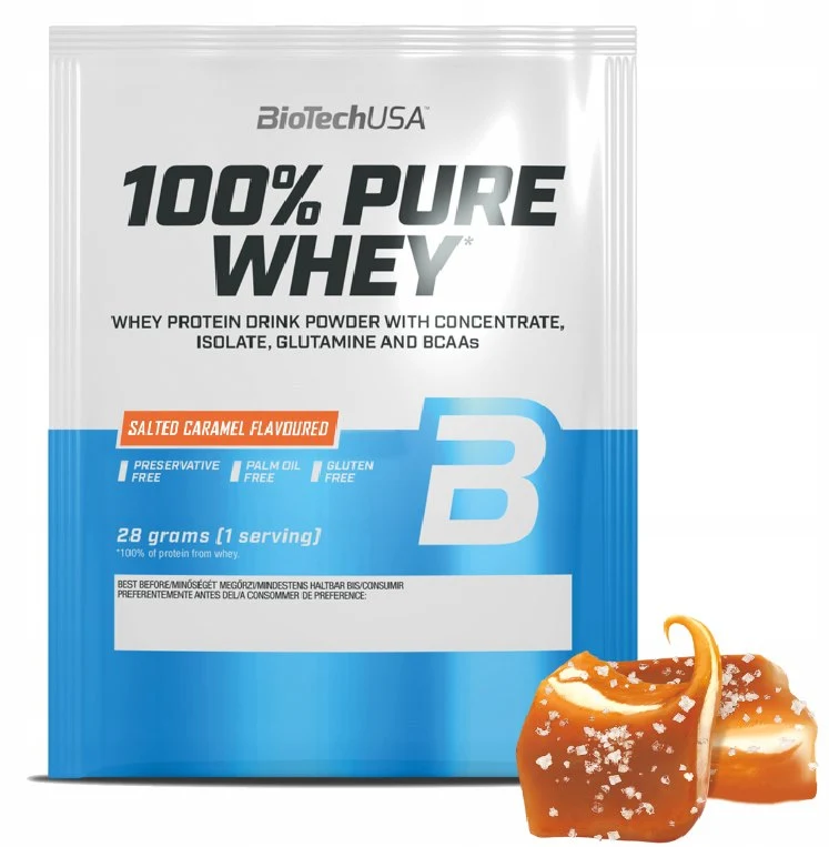 BioTech USA 100% reine Molke 28g gesalzenes Karamell