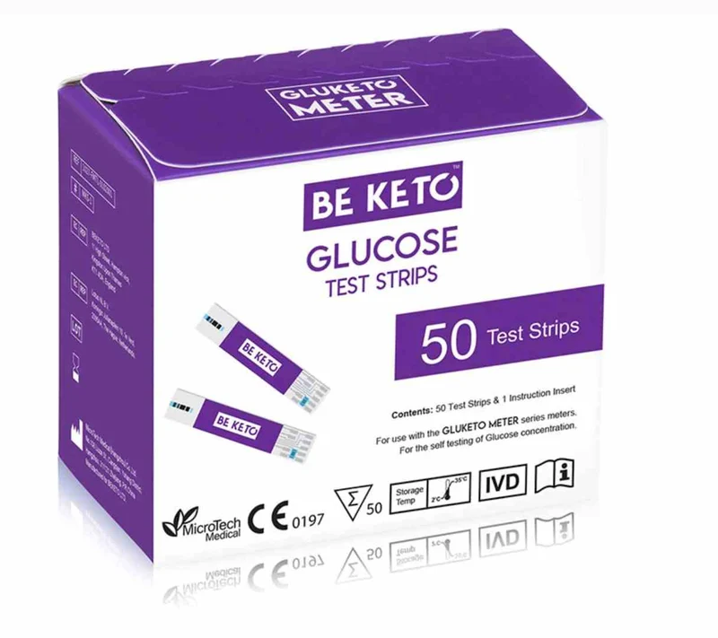 BeKeto GluKeto Meter Blutzuckerteststreifen 50 Einheiten
