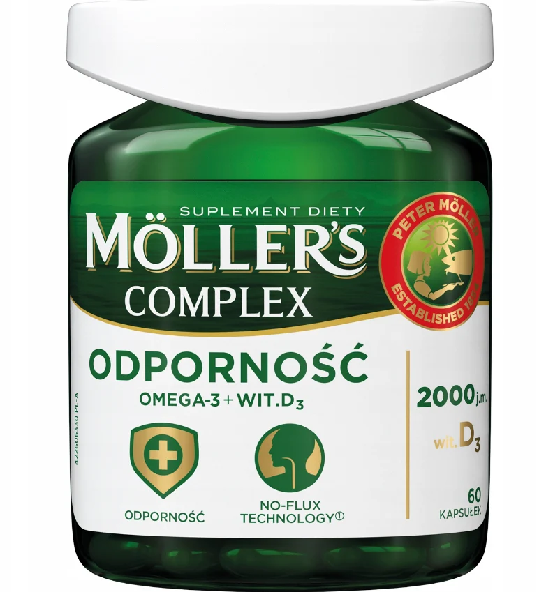Komplexes Omega-3 + D3 + K2 60 Kapseln MOLLER'S Mollers