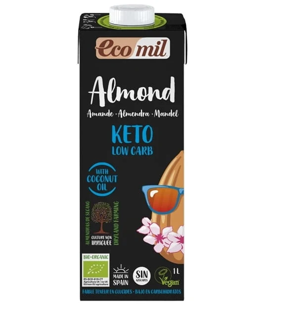 Mandelgetränk Keto Low Carb Non-GMO. BIO 1 l ECOMIL