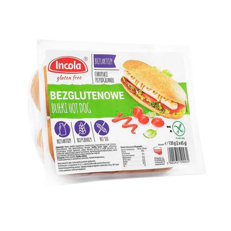 Glutenfreie Hot-Dog-Brötchen, 2 Stück, 130 g GFS Poland