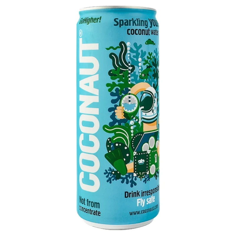 Kokosnuss-Sprudelwasser aus junger Kokosnuss, 320 ml