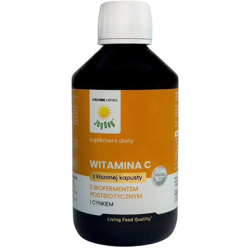 VITAMIN C MIT POSTBIOTISCHEM BIOFERMENT UND ZINN IN GLUTENFREIEM LIQUID 300 ml - JOY DAY