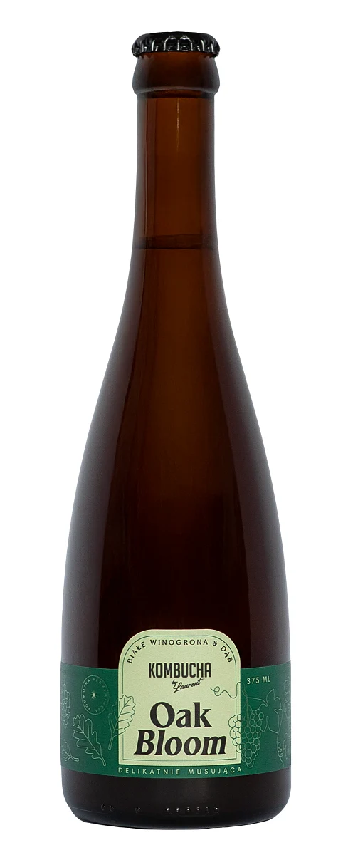 KOMBUCHA EICHENBLUME AUF EICHENBLUME MIT WEISSER REBE GESCHMACK BIO 375 ml - KOMBUCHA BY LAURENT
