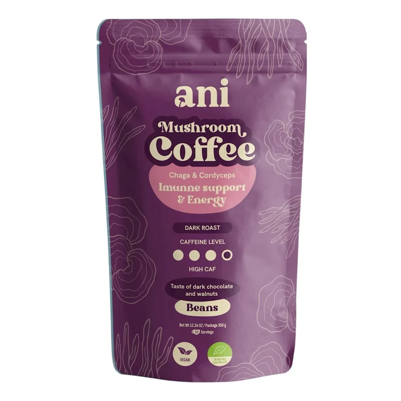 ARABICA-BEAN-KOFFE MIT CHAGA UND CORDYCEPS BIO 350 g - ANI