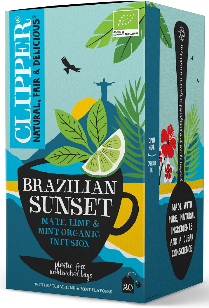 YERBA MATE MIT MINZE UND LIMETTE BIO (20 x 2 g) 40 g - CLIPPER