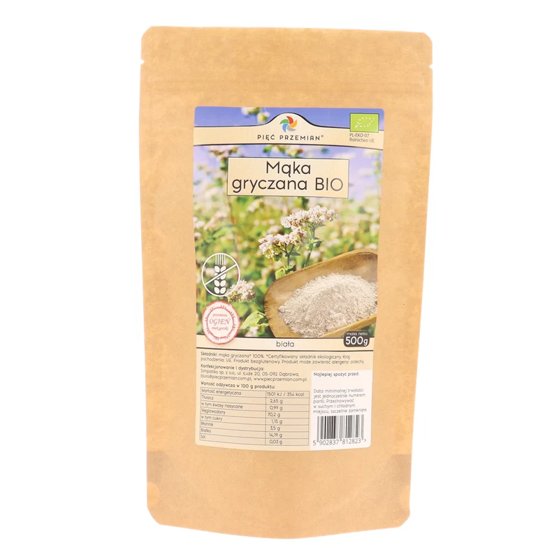 FIVE CHANGES WHITE glutenfreies Buchweizenmehl BIO 500g