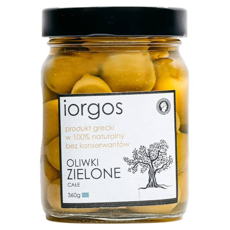 Olives vertes PREMIUM - entières IORGOS, 360 g