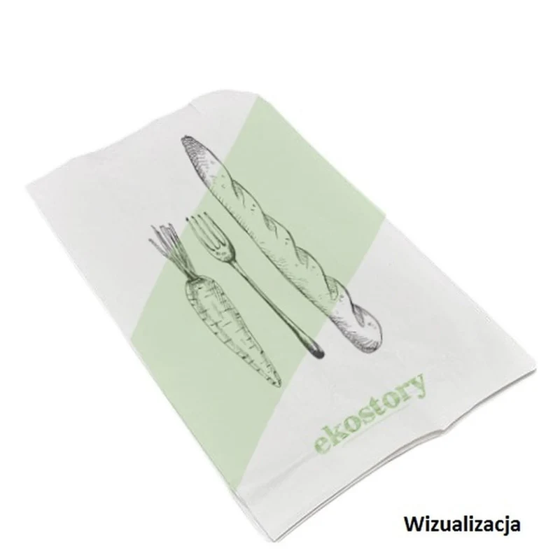 Weiße Beutel 18x33 mit Ecostory-Aufdruck, 1000 Stück