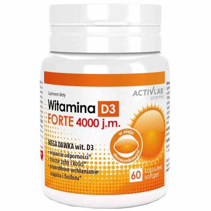ActivLab Vitamin D3 4000 IU. 60 Kapseln