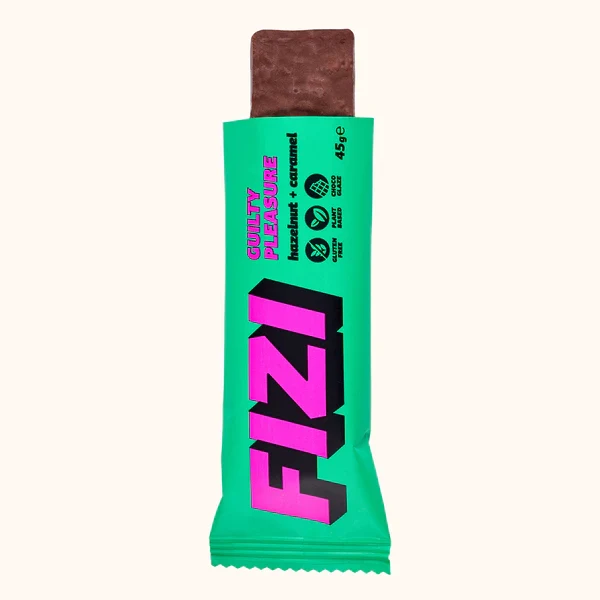 Riegel mit Schokoladenüberzug Haselnuss + Karamell Ohne Zuckerzusatz 45 g – FIZI