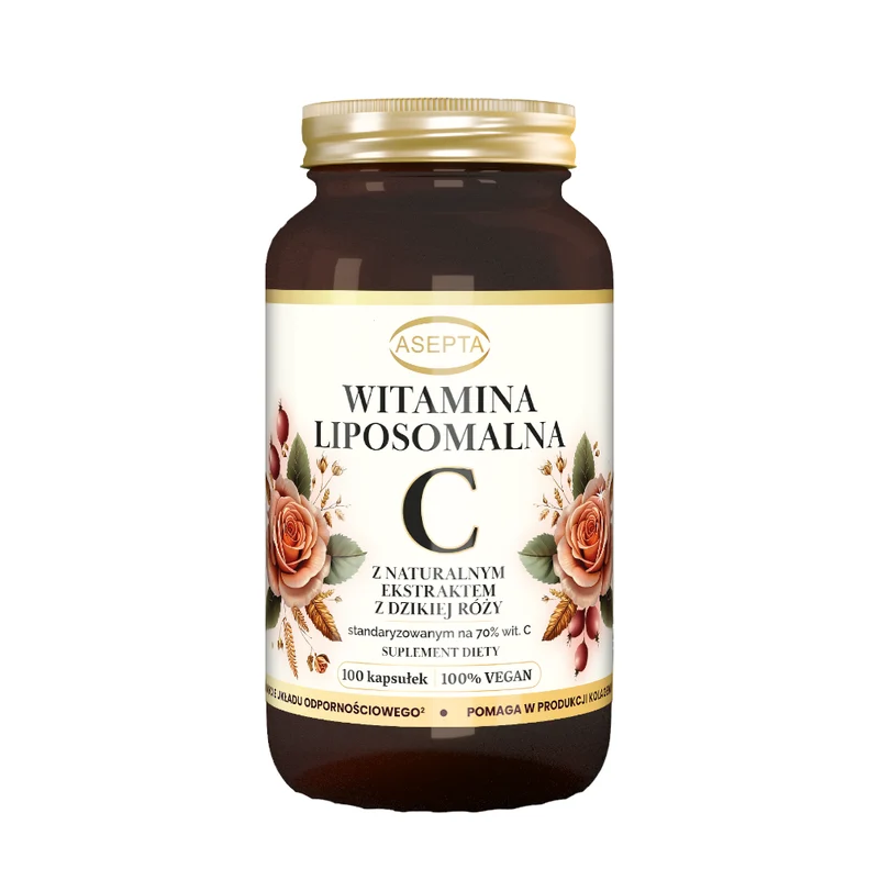 ASEPTA Liposomales Vitamin C mit Hagebutte 100 Kapseln.