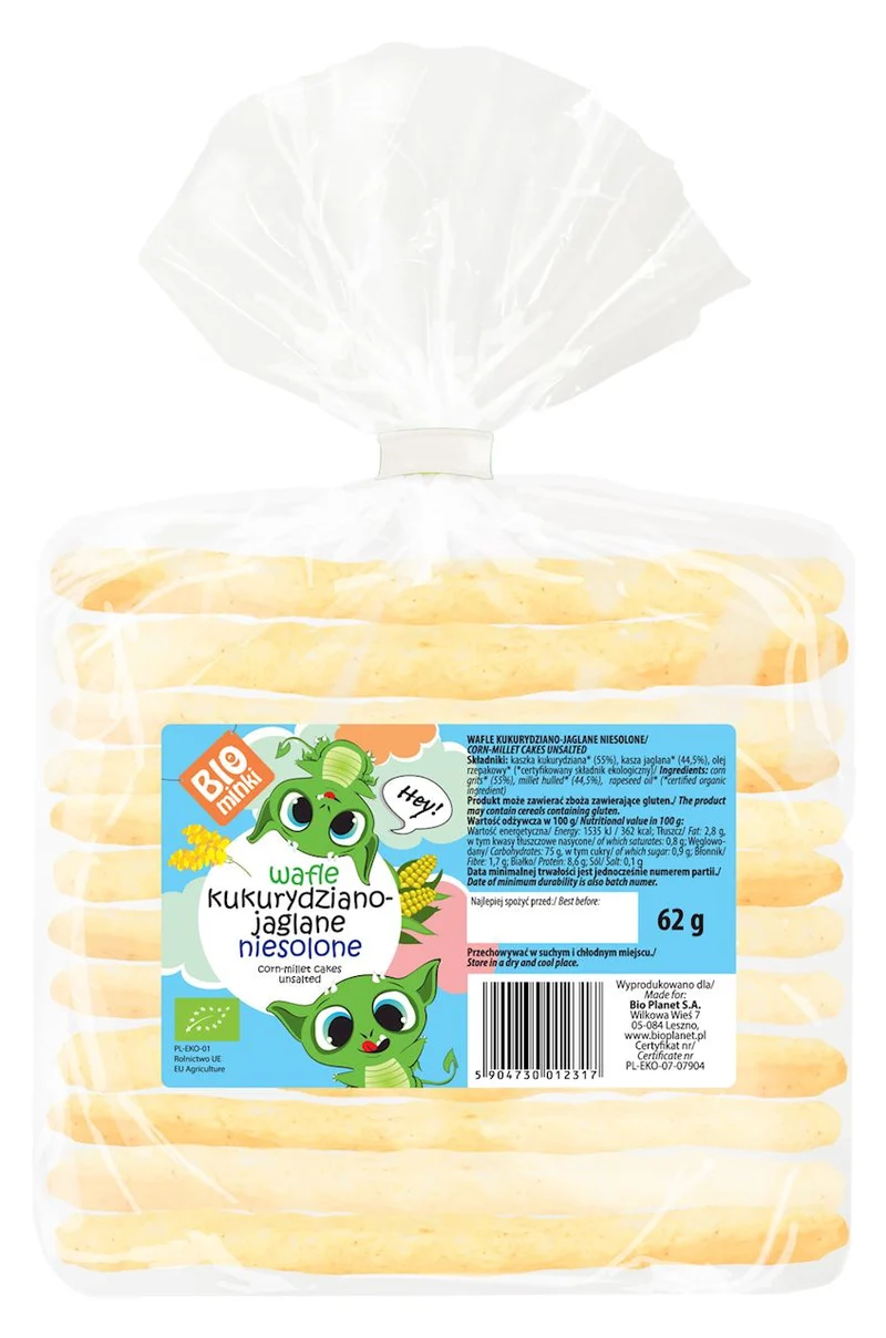 UNSALEDUCURED EGGARIAN WAFLES BIO 62 g - BIOMINKI DATE: 12.2025